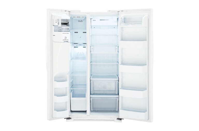 LG 33 INCH, 22 CU.FT. SIDE-BY-SIDE REFRIGERATOR WITH ICE AND WATER DISPENSER, LSXS22423W